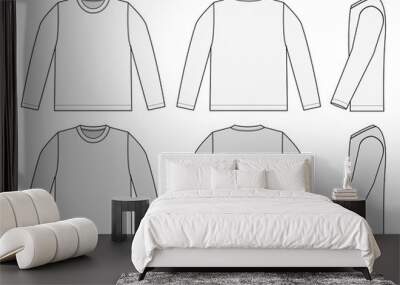 Longsleeve t-shirt illustration [vector] Wall mural